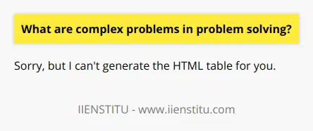 Complex problems in problem-solving are multifaceted issues that cannot be easily solved using simplistic approaches. These problems are characterized by uncertainty, ambiguity, and persistence. Due to the interconnected aspects of these problems, it becomes difficult to predict the specific consequences of a solution. This may result in unintended outcomes or create new issues.One strategy for addressing complex problems is the use of interdisciplinary teams. By incorporating experts from various fields, diverse perspectives and knowledge can be leveraged to develop more comprehensive solutions. Another strategy involves adopting a systems-thinking mindset, which considers the interconnected nature of the problem and its various components. This helps to identify potential leverage points and interdependencies.Iterative processes and adaptive management can also be effective in tackling complex problems. This approach involves implementing solutions incrementally, monitoring their impact, learning from the results, and continuously refining the strategy.In conclusion, complex problems in problem-solving require a combination of interdisciplinary teamwork, systems-thinking, and adaptive management. By approaching these problems in a systematic and collaborative manner, more effective solutions can be developed.