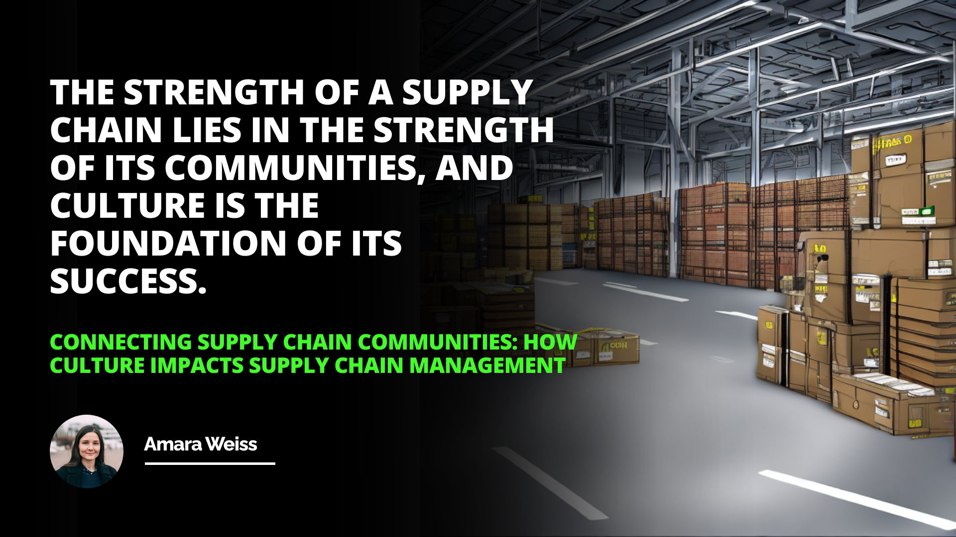 Connecting Supply Chain Communities: How Culture Impacts Supply Chain Management