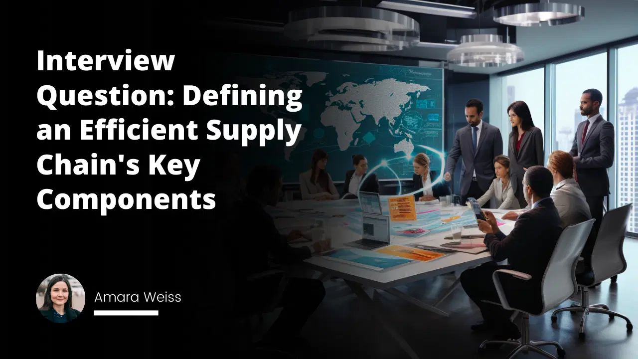 Interview Question: Defining an Efficient Supply Chain's Key Components?