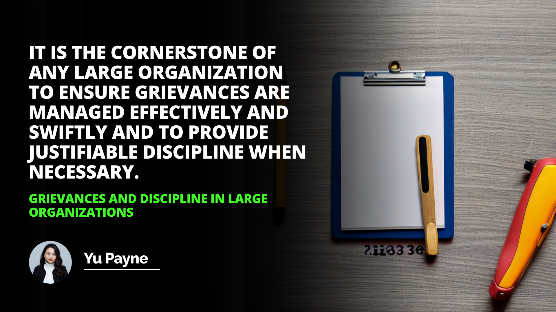 Grievances and Discipline in Large Organizations