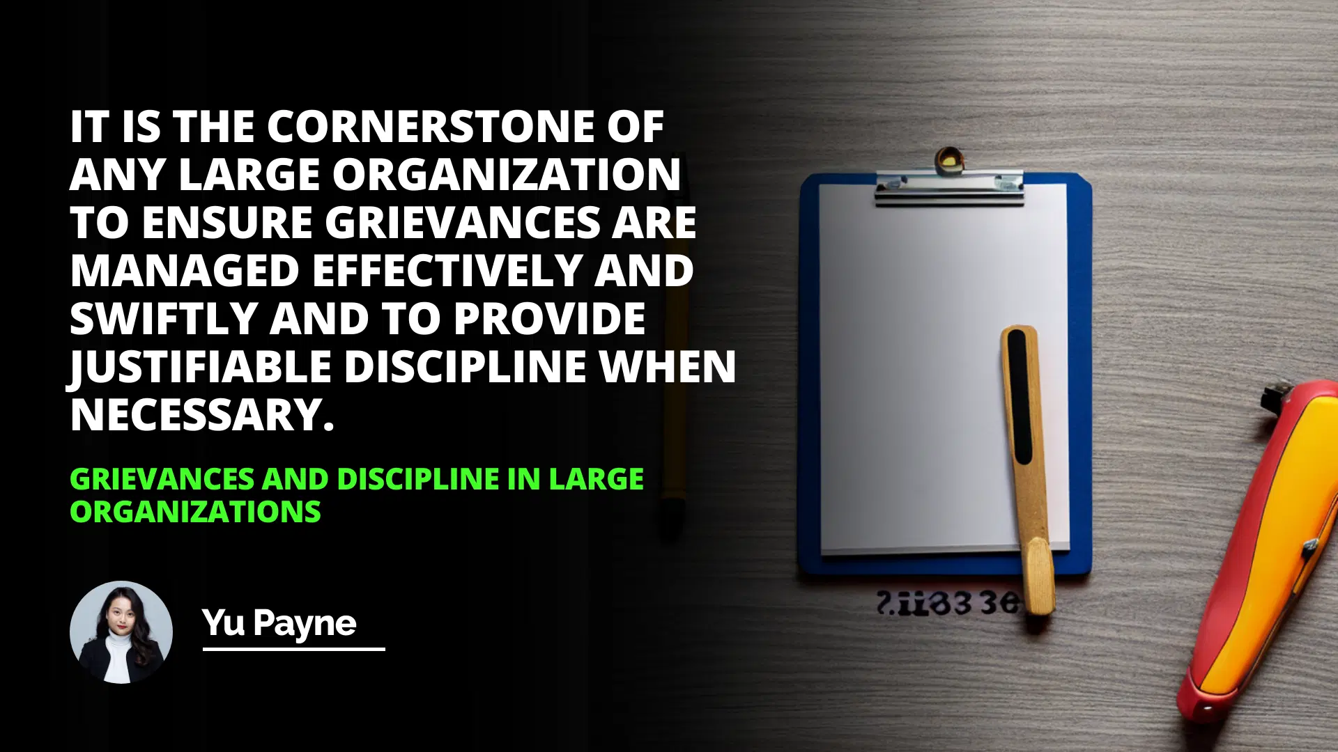 Grievances and Discipline in Large Organizations