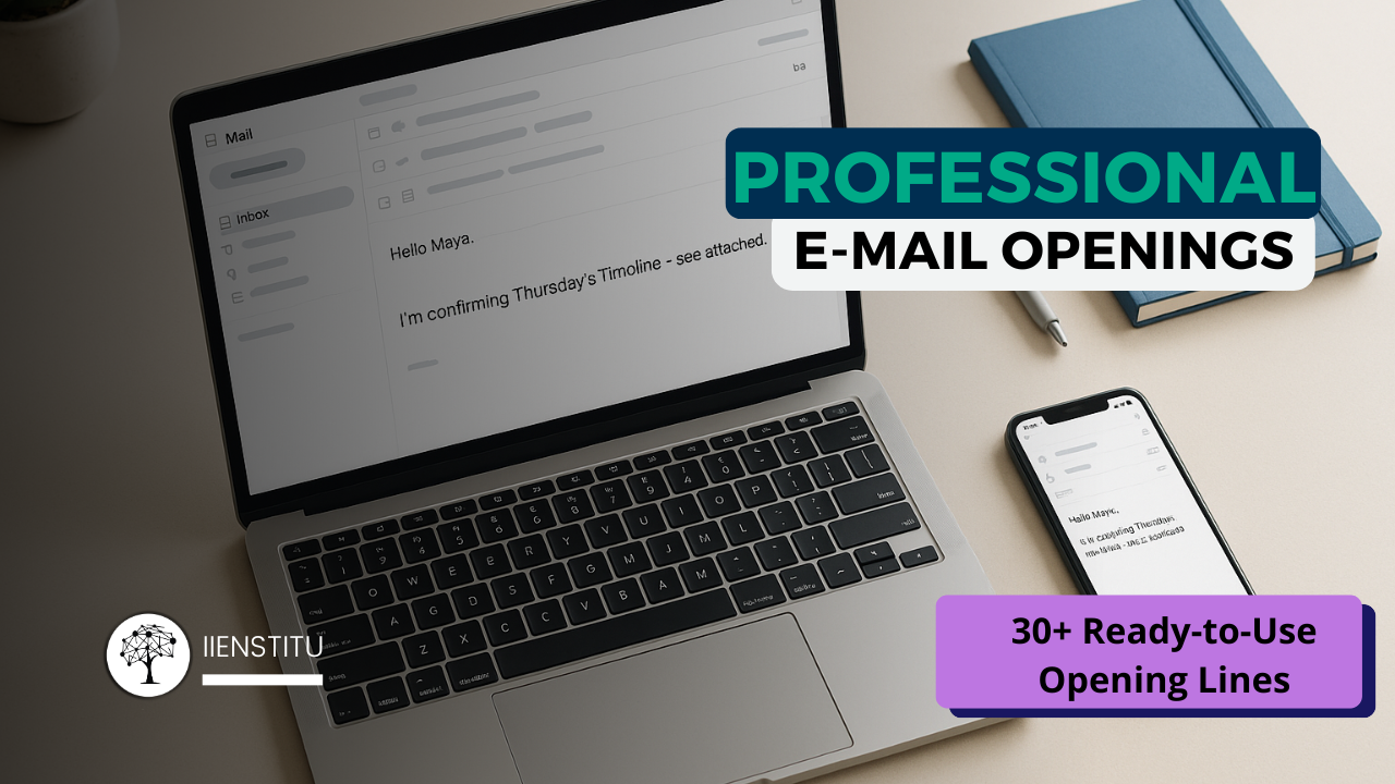 How to Start a Professional Email: Your professional email opening sentence, explained with 30+ examples