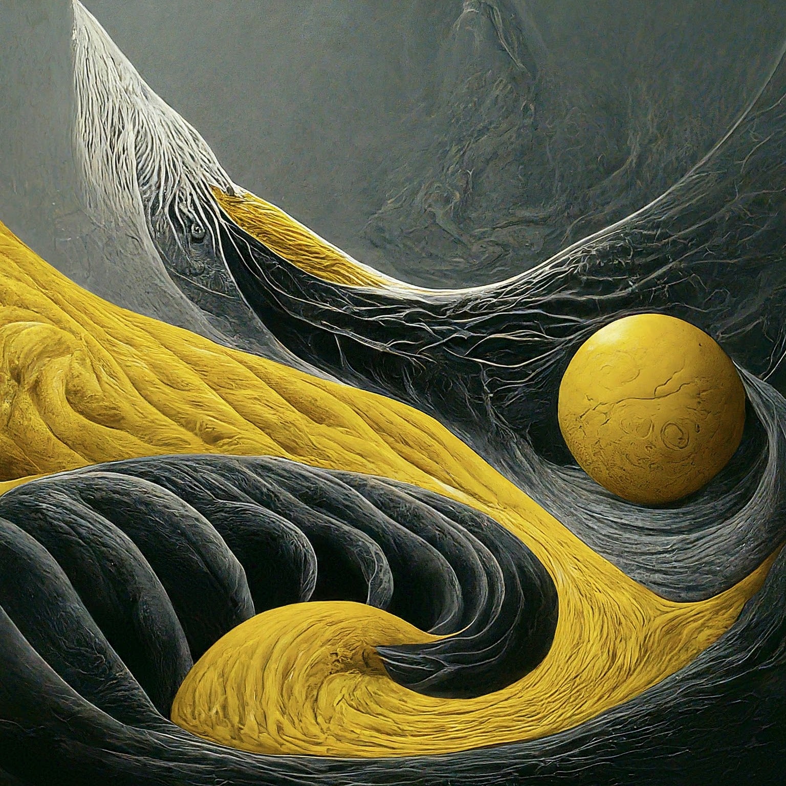 This image is designed to visually communicate the concept of "Impact Analysis" through a carefully chosen palette of yellow, black, and white, with splashes of other colors to enhance the visual appeal. At the center, a large, luminous yellow crystal ball sits on a sleek, black stand, symbolizing the predictive nature of impact analysis. Inside the crystal ball, faint silhouettes of various icons such as buildings, technology symbols, and natural elements are visible, representing the diverse areas impacted by decision-making processes.  Surrounding the crystal ball, numerous small, white chess pieces, each embodying a different sector (like a tree for the environment, a gear for technology, and a house for infrastructure), are poised as if in motion, indicating the careful consideration of moves (decisions) and their potential effects. A series of black and yellow diverging paths emanate from the base of the crystal ball, illustrating the concept of analyzing multiple future scenarios and outcomes.  The background is a gradient of yellow to white, suggesting a horizon of possibilities, with subtle, shadowy figures in the distance, holding tools like magnifying glasses and calculators, symbolizing the stakeholders involved in the impact analysis process. A hint of humor is added with a small, cartoonish figure standing at a crossroad, scratching its head in indecision, next to a signpost pointing in directions labeled "What If?" and "Then What?", bringing a light-hearted touch to the seriousness of decision-making and its consequences.  This description is crafted to convey the image’s depth and detail, ensuring an inclusive experience for those who cannot see it, by describing each element and its significance to the theme of impact analysis.