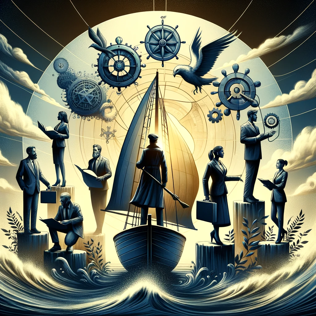 It represents the various aspects of leadership and its impact on effective management.