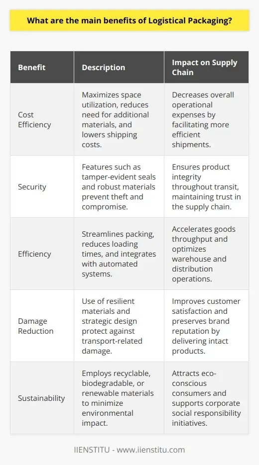 Logistical Packaging: The Key to Logistics Mgmt | IIENSTITU