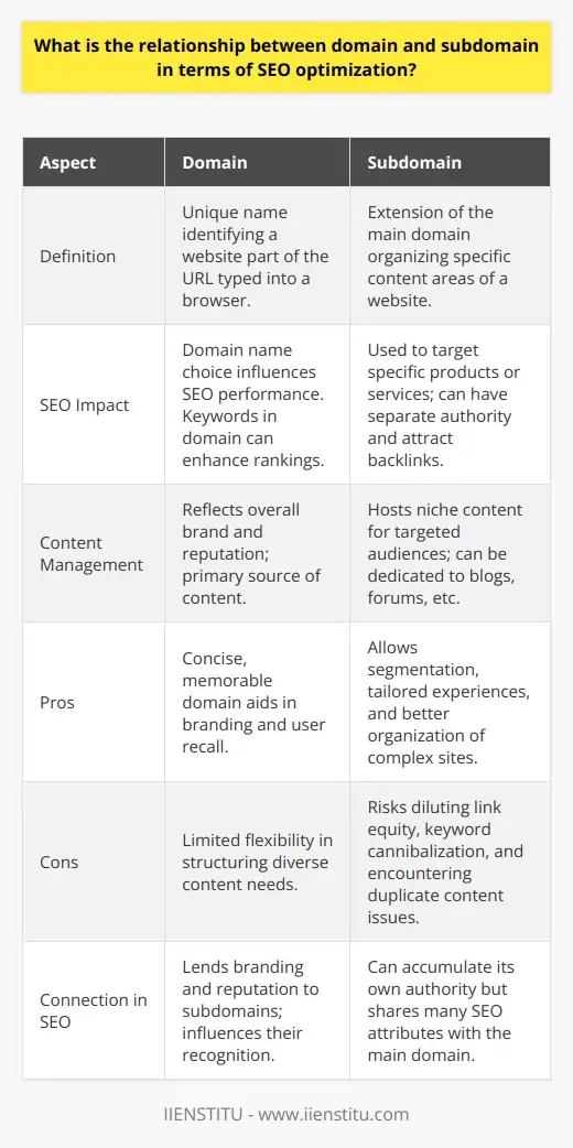 Optimizing Domain Names & Subdomains for SEO | IIENSTITU
