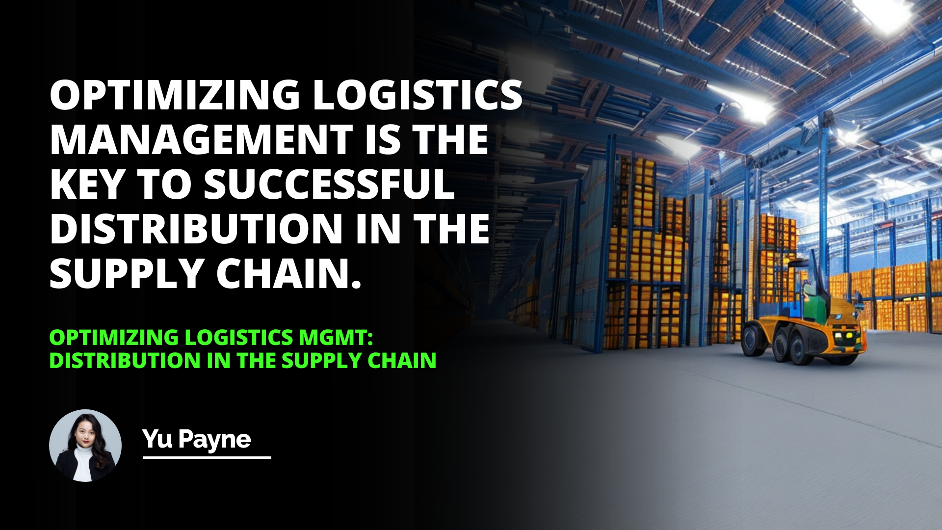 Optimizing Logistics Mgmt: Distribution in the Supply Chain