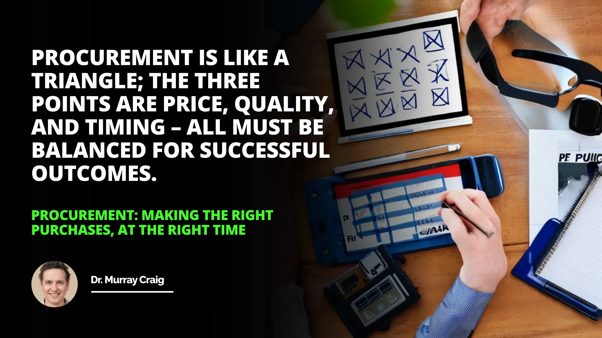 Procurement: Making the Right Purchases, at the Right Time