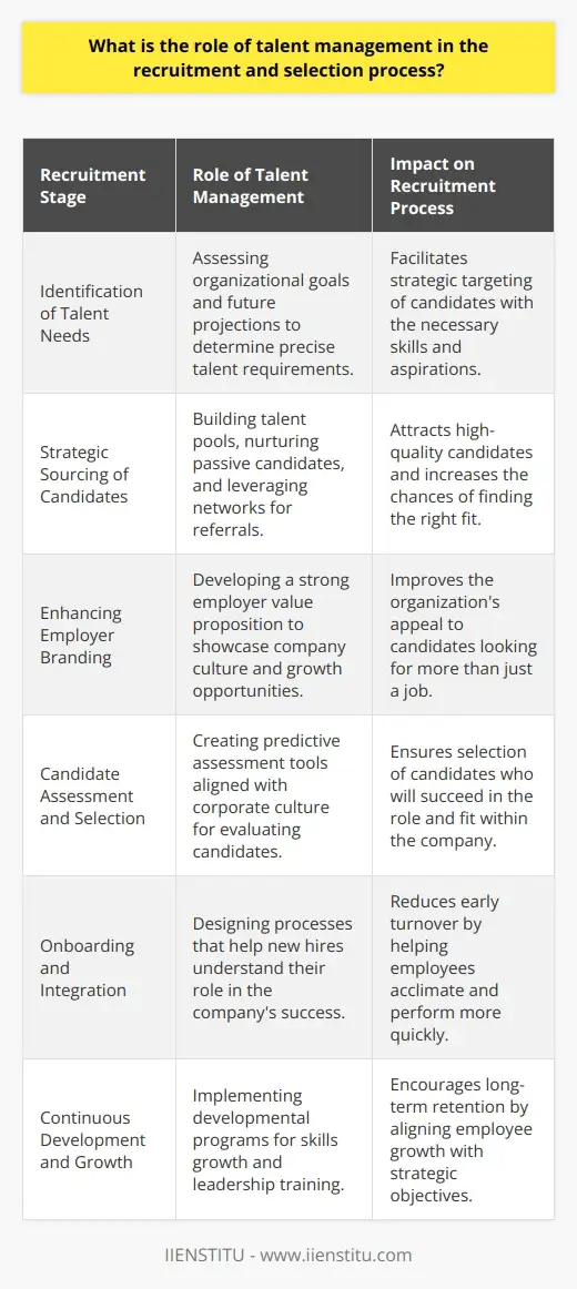 Realizing Talent Recruitment and Selection… | IIENSTITU