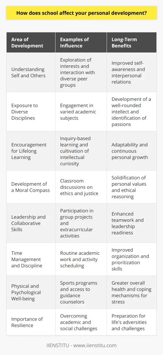 Schools Don’t Support Personal Development;… | IIENSTITU