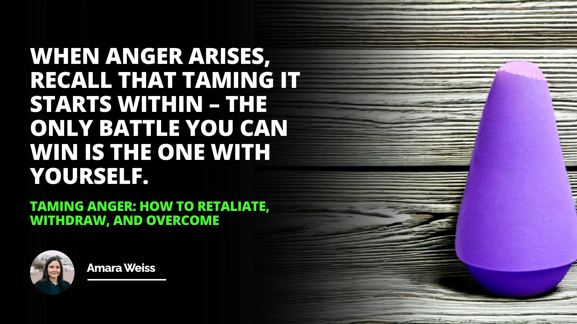 Taming Anger: How to Retaliate, Withdraw, and Overcome