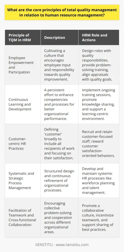 Corporate HR: Achieving Total Quality Management | IIENSTITU