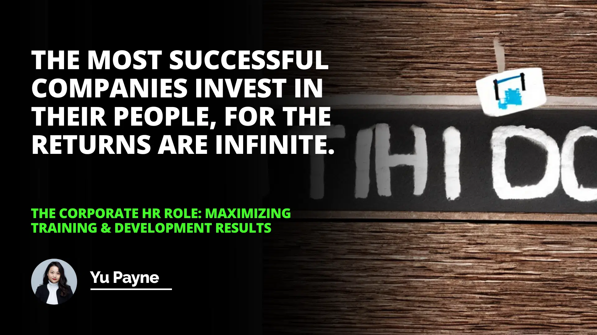 The Corporate HR Role: Maximizing Training Development Results