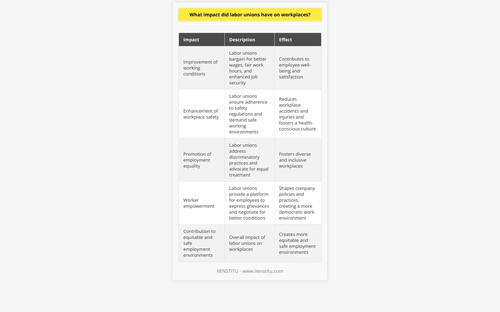 Unionization Its Impact on Organizations | IIENSTITU