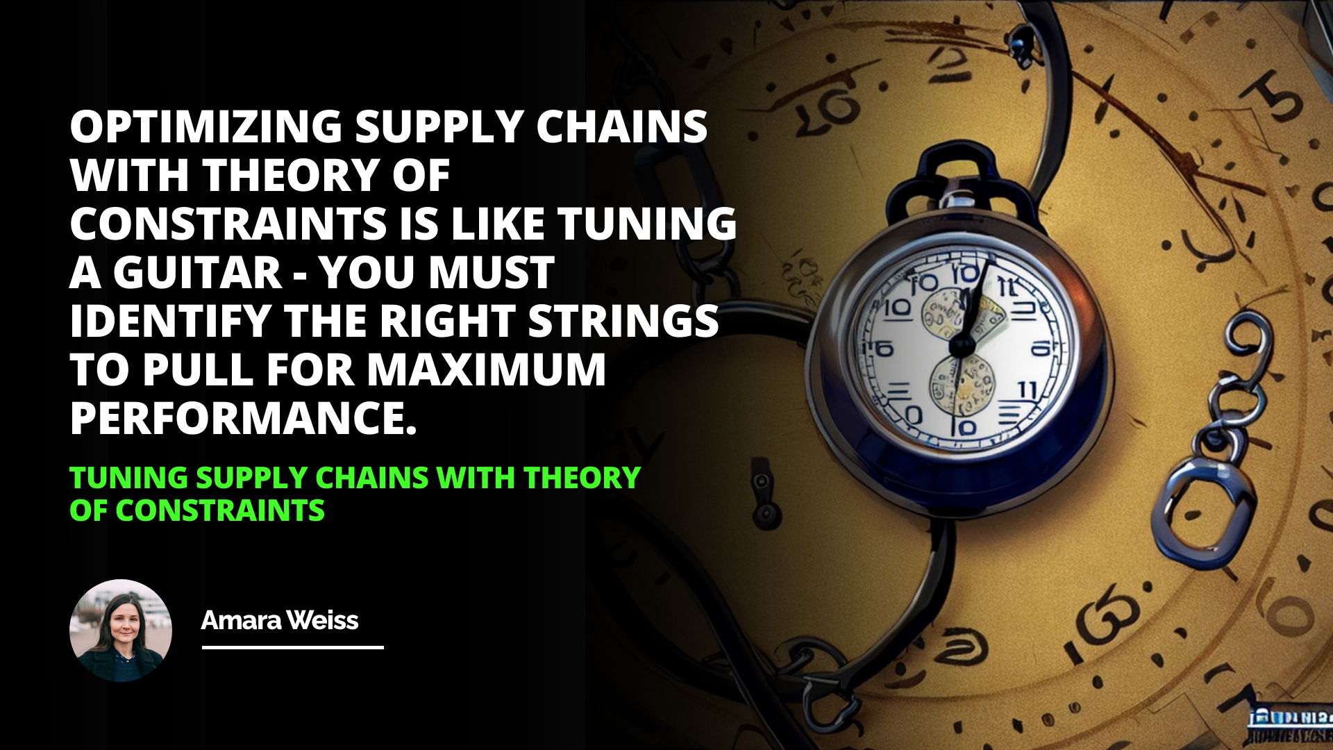 Tuning Supply Chains with Theory of Constraints