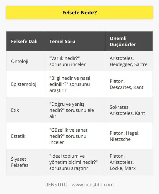 Felsefe daima sorgulama ve bilginin peşinden koşan, hayatta merak ettiğimiz soruların cevabı olabilecek bir disiplin, düşünme sanatıdır. Birçok konuda merak ettiğimiz cevapları felsefede bulabiliriz.
