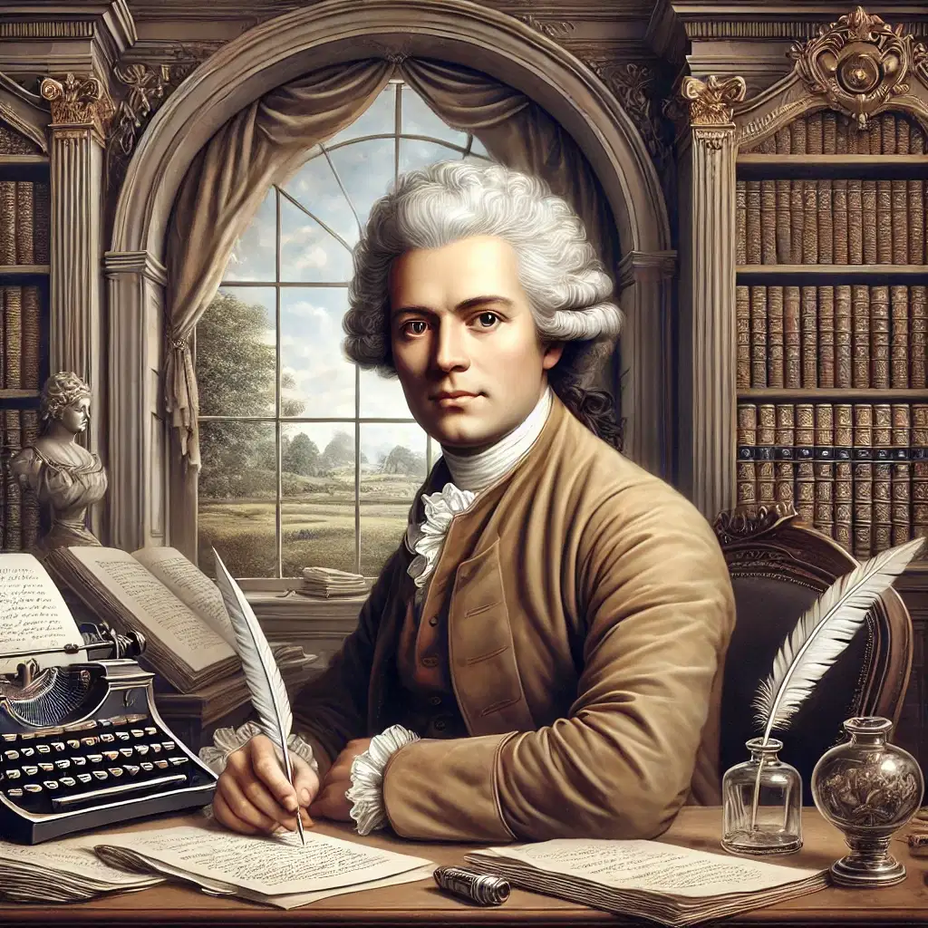 Christoph Martin Wieland'in erken Alman klasisizmine katkılarını ve Aydınlanma ideallerini yansıtan zarif bir portre.