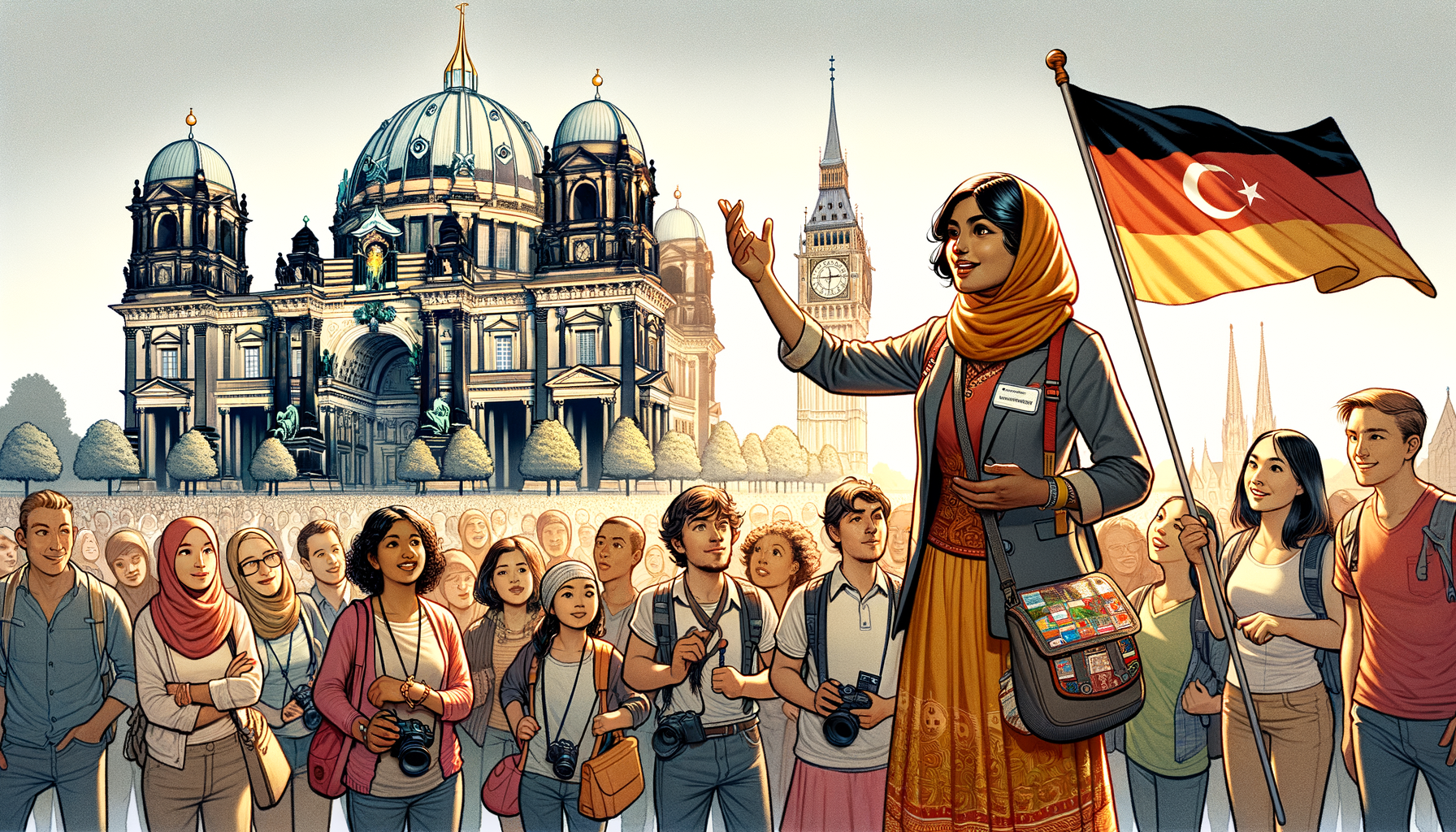 Almanca Cümleler: Bir Tur Rehberi ile Gezerken