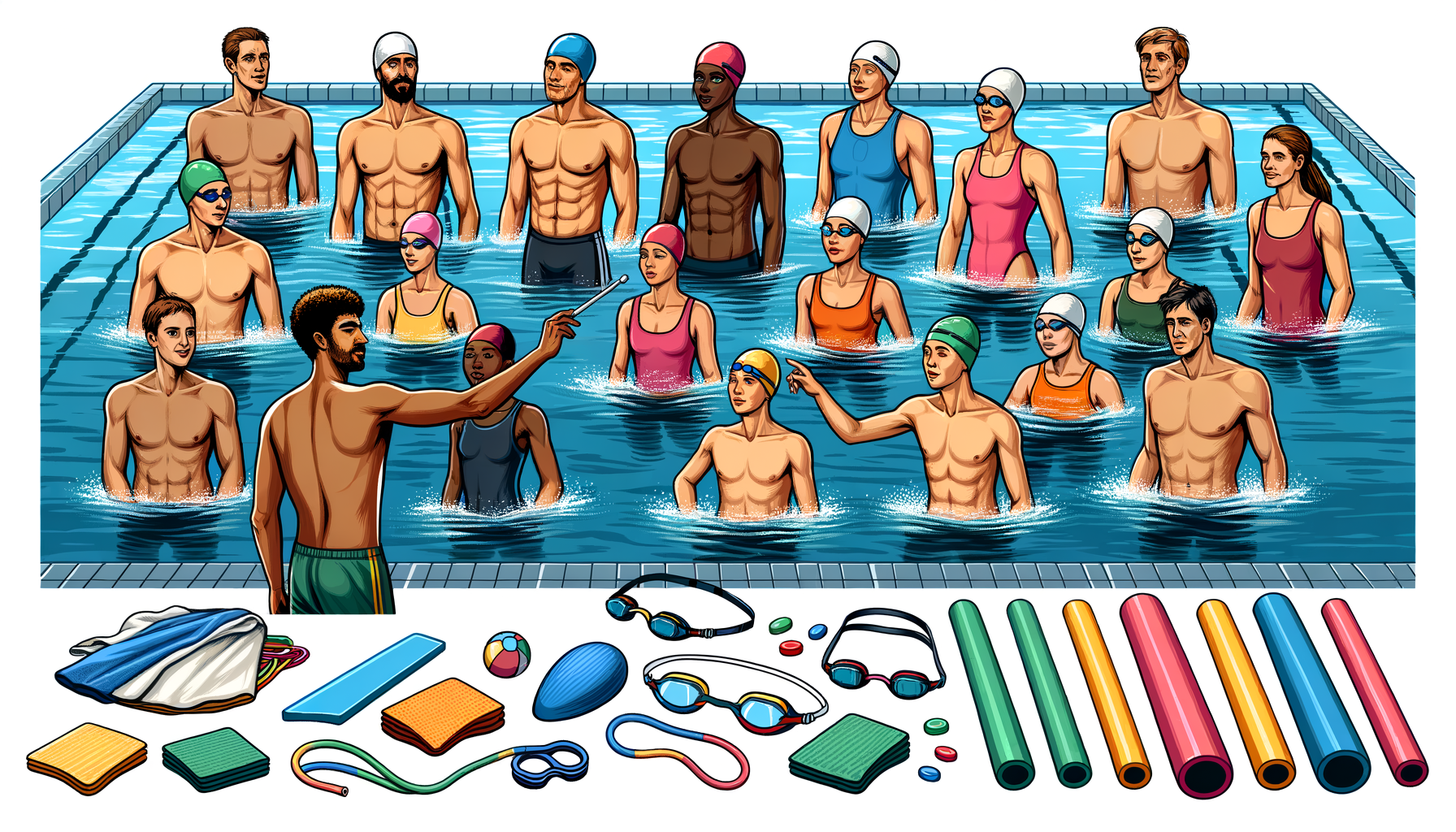 Almanca Cümleler: Havuzda Yüzme Dersi Alırken