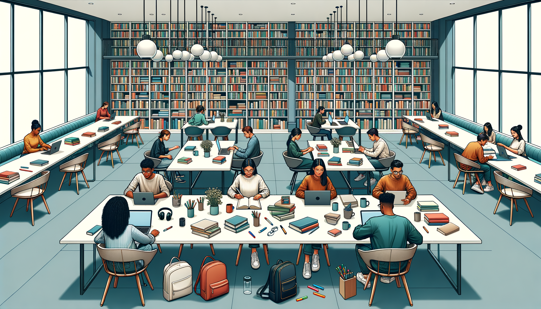 Almanca Cümleler: Kütüphanede Çalışırken