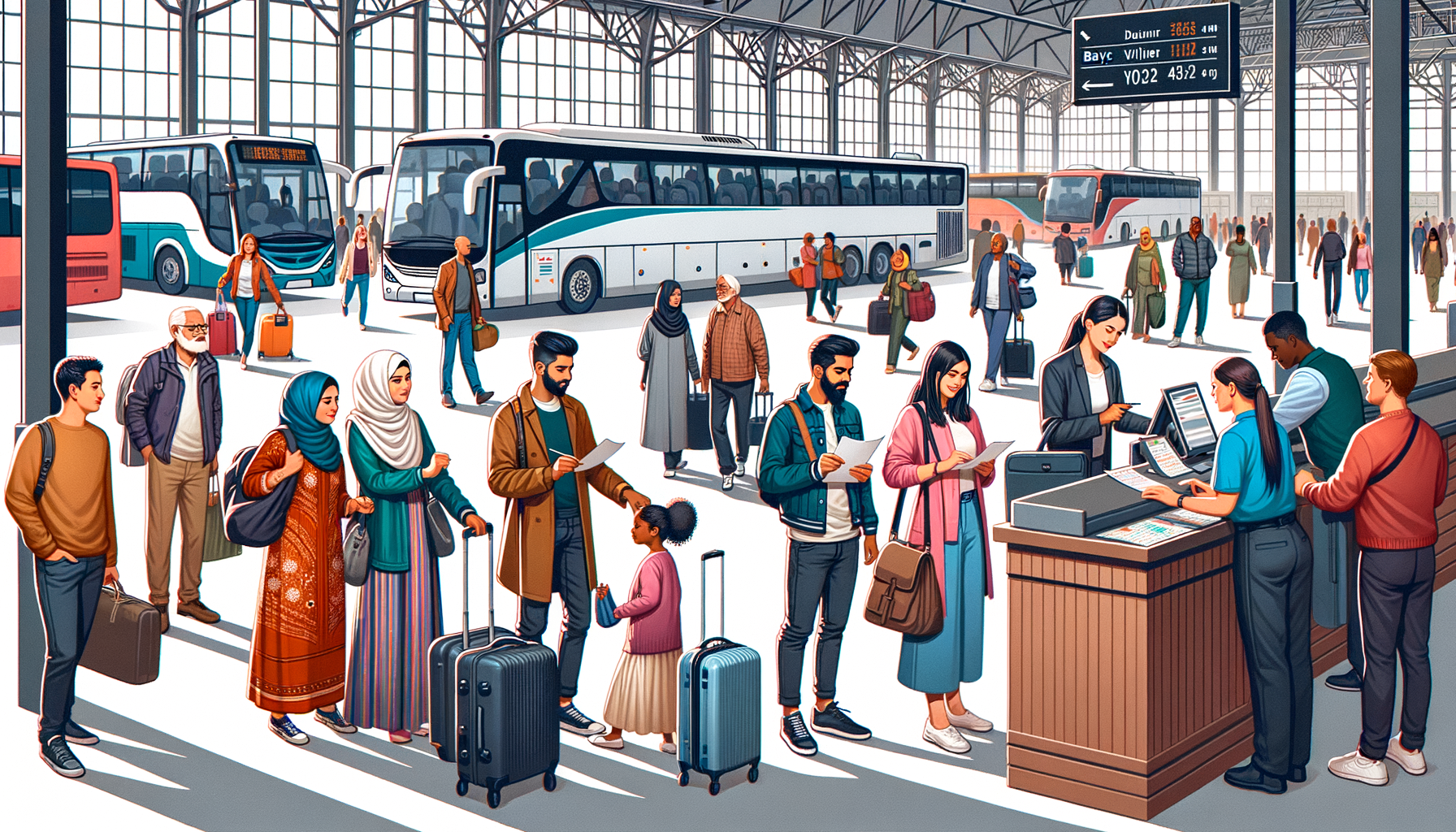 Almanca Cümleler: Otobüs Terminalinde Bilet Alırken