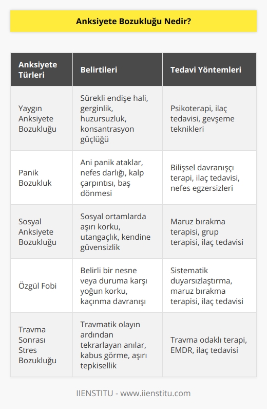 Normal şartlarda vücudu tetikte tutan kaygı halinin, aşırı dozda ve kontrol edilemez şekilde hissedilmesidir.