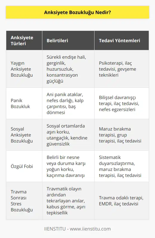 Normal şartlarda vücudu tetikte tutan kaygı halinin, aşırı dozda ve kontrol edilemez şekilde hissedilmesidir.