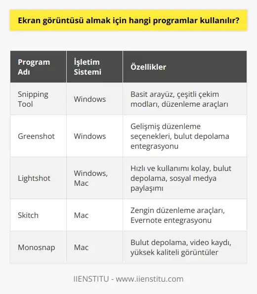 Ekran Görüntüsü Alma Yöntemleri | IIENSTITU
