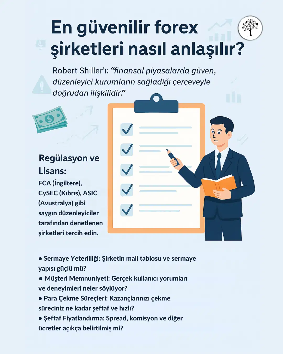 IIENSTITU: FCA (İngiltere), CySEC (Kıbrıs), ASIC (Avustralya) gibi saygın düzenleyiciler tarafından denetlenen şirketleri tercih edin.