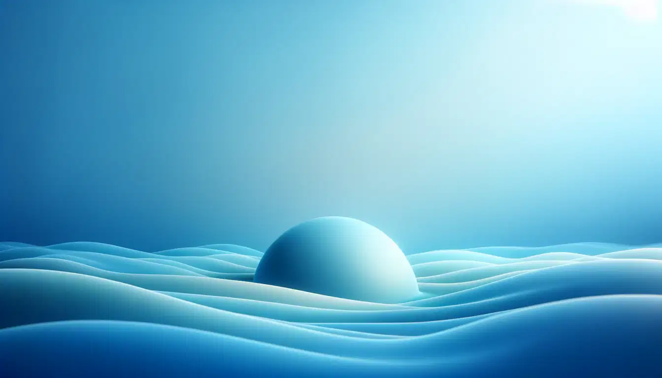 Bir reklamın arka plan rengi olarak huzur veren bir mavi ton kullanılmasıyla, ürünün rahatlatıcı bir etki sağladığı mesajı iletiliyor.