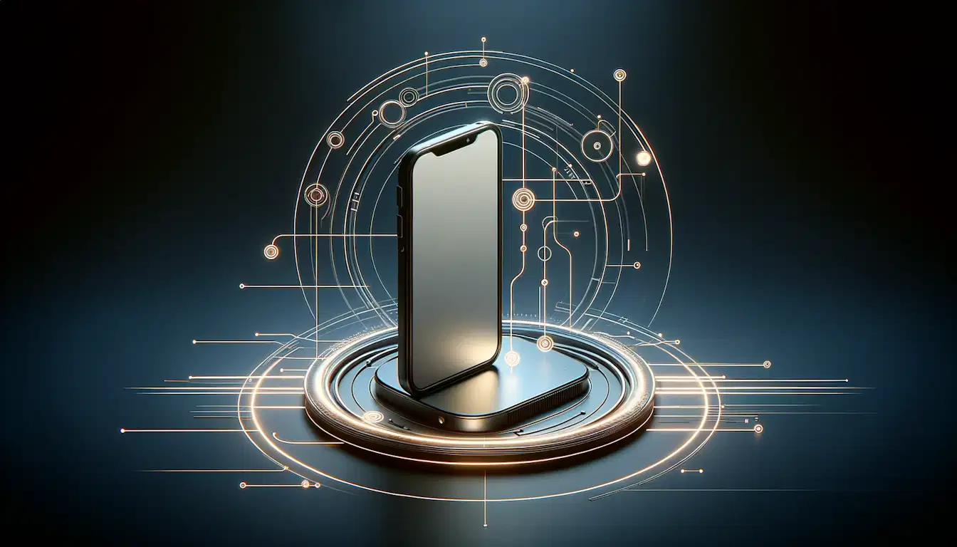 Bir teknoloji ürününün tanıtımı için sade ve minimalist bir tasarım yansıtıldı. Bu tasarım, ürünün kullanım kolaylığını ve modernliğini vurguluyor.