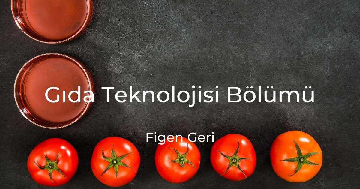 Gıda Teknolojisi Bölümü