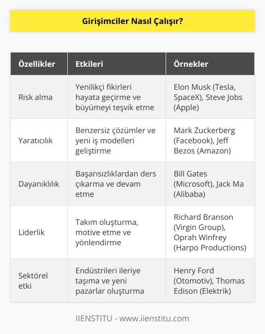Girişimciler ekonominin önemli bir yönüdür. Yenilikçi fikirler üzerinde risk alarak büyümeyi teşvik etmeye yardımcı olurlar. Başarı şansı özellikle umut verici olmayabilir, ancak başarılı olursa, birçok Girişimci arayış endüstrileri çarpıcı biçimde ileriye götürür.