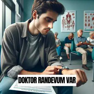 İşte aynı kişinin bu kez bir doktor muayenehanesinin bekleme salonunda, doktor randevusu bahanesiyle uyumlu görüntüsü. Ortam, bu kişinin sabırlı ve biraz da endişeli tavrını yansıtıyor.