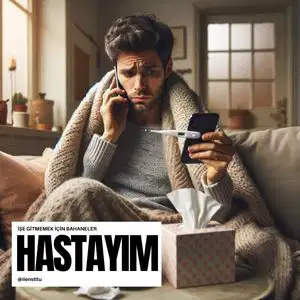 Sahne bu kişiyi bir kanepede oturmuş, battaniyeye sarınmış ve elinde bir termometre tutarken yakalıyor ve gerçekten hasta olduğunu düşündüren bir kurguya sahip.