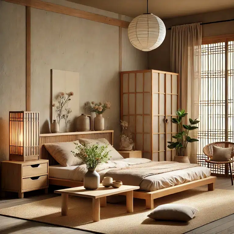 Kore tarzı yatak odası