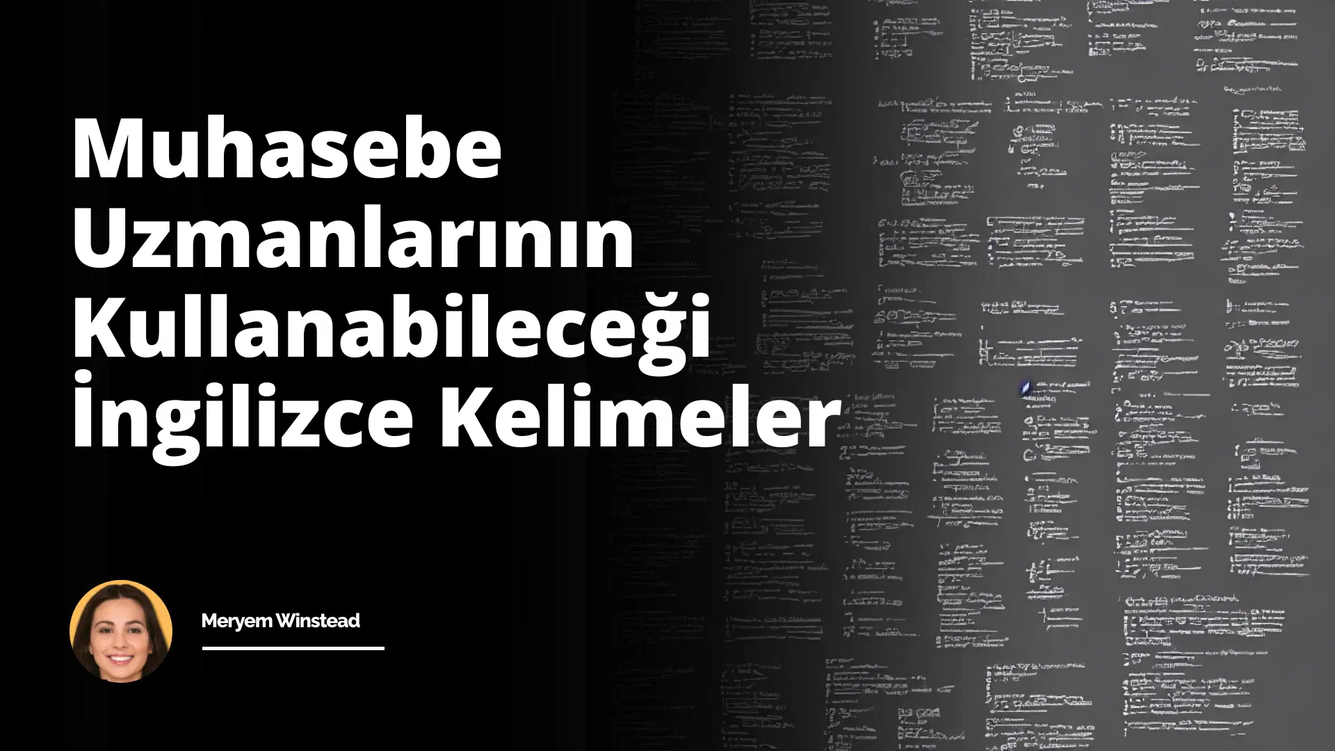 Muhasebe Uzmanlarının Kullanabileceği İngilizce Terimler