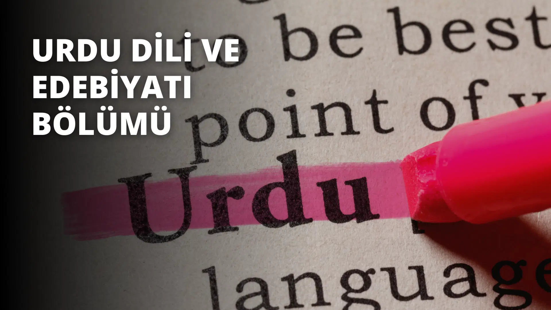 Urdu Dili ve Edebiyatı Bölümü