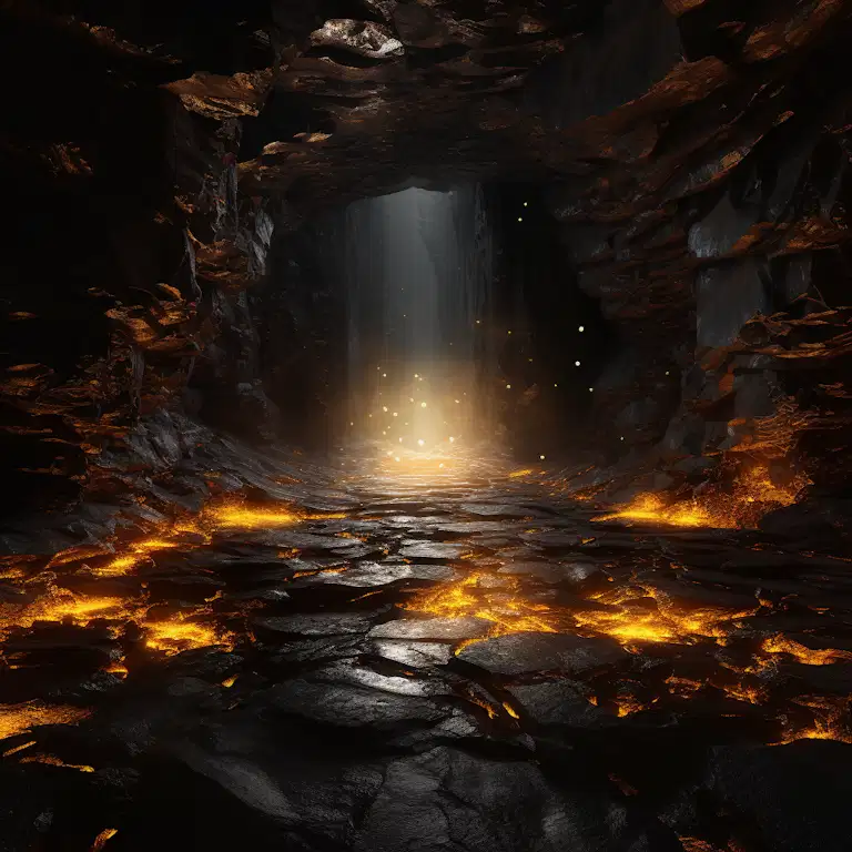 Görselin merkezinde, etkileyici bir şekilde aydınlanmış bir mağara bulunuyor. Mağara girişi, sarı renkli ve içerisi beyaz ışıklarla dolu. Bu, kişisel gelişimin keşfedilmeyi bekleyen içsel dünyasını simgeliyor. Mağaranın içine doğru uzanan karanlık koridor, kişisel büyümenin zorlu ancak gizemli bir yolculuğunu temsil ediyor. Görselin sol tarafında, dikkat çekici bir siyah ayna yer alıyor. Aynada yansıyan kişi, kendini keşfetmeye çalışan biri olarak tasvir ediliyor. Siyah renk, içe dönüşü ve öz farkındalığı simgelerken, aynadaki yansıma, kişisel büyümenin başlangıcını gösterir. Görselin sağ tarafında, yemyeşil bir çayır alanı bulunuyor. Bu çayır, yeni bilgilerin ve becerilerin elde edildiği bir yerdir. İnsan figürleri, bu alanda çeşitli aktiviteler yaparak kendilerini geliştiriyorlar. Bazıları kitap okuyor, bazıları sanat yapıyor, bazıları egzersiz yapıyor ve bazıları meditasyon yaparak iç huzura ulaşıyor. Görselin alt kısmında, yukarı doğru tırmanan bir merdiven görülüyor. Bu merdiven, kişisel gelişimin sürekli bir yolculuk olduğunu ve sürekli olarak daha iyi bir versiyon olmaya doğru ilerlemeyi temsil ediyor. Görselin üst kısmında, beyaz bir bulutlarla kaplı gökyüzü yer alıyor. Bulutların arasında açılan bir delik, aydınlığa doğru bir yolculuğa işaret ediyor ve kişisel gelişimin sınırları aşan bir potansiyele ulaşma fırsatını simgeliyor. Görseldeki sarı renk, aydınlık ve ilham veren bir atmosfer yaratırken, siyah ve beyaz renkler, kontrast ve içe dönüşü temsil ediyor. Detaylar, elde edilen aydınlanmayı ve bilgelik ile beraber gelişen huzuru anlamak için özenle seçilmiştir. Bu görsel, kişisel büyümenin içsel ve dönüştürücü bir yolculuk olduğunu anlatırken, aydınlık ve karanlık arasındaki dengeyi, güçlü renk kontrastları ve anlamlı sembollerle ifade eder. Görselin atmosferi, görsel engelli bir kişiye sesli bir şekilde aktarılırken, içerik ve sembollerle konu olan kişisel gelişimi anlamalarına yardımcı olacak şekilde açıklanabilir.