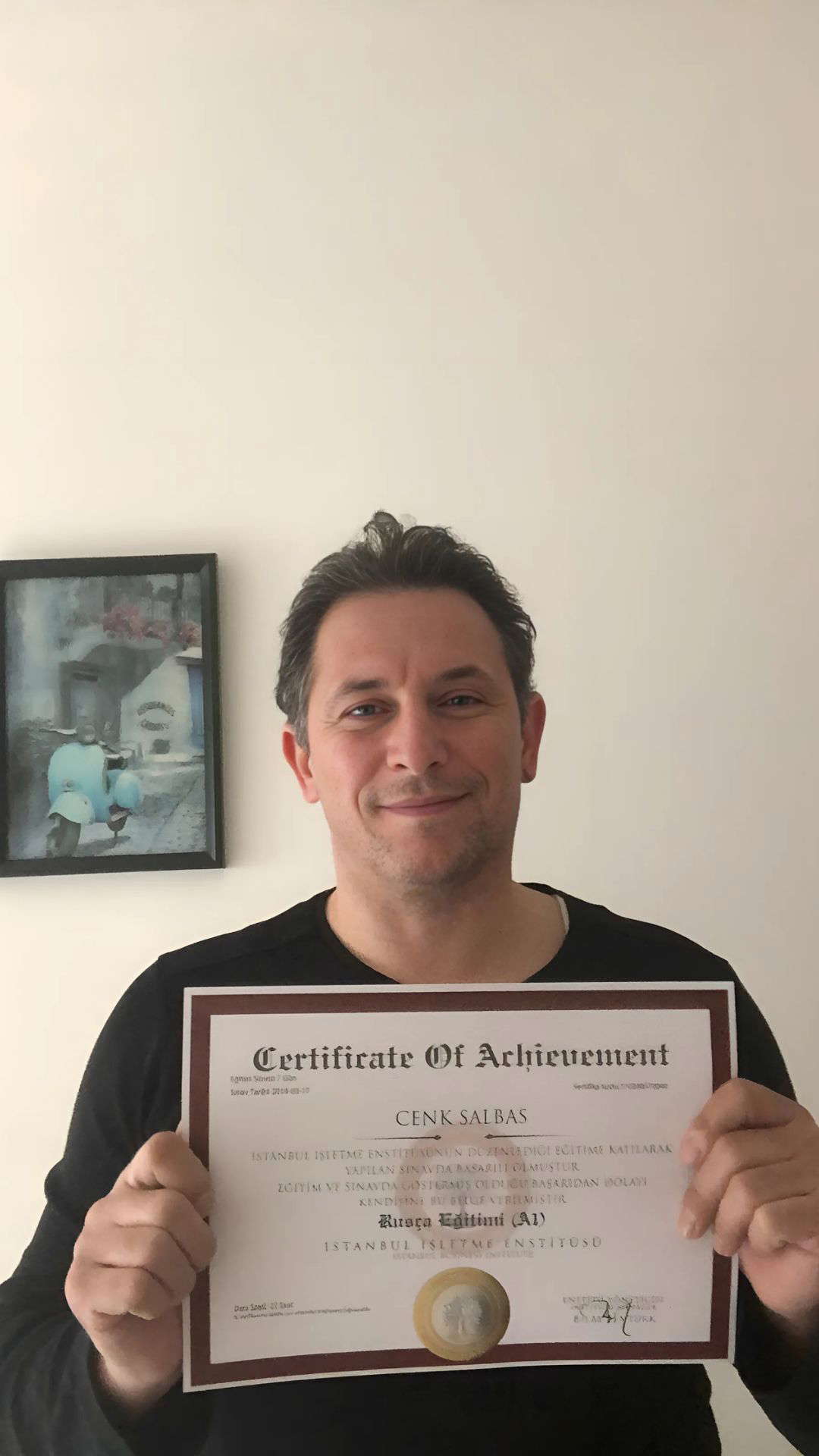 Internationally valid professional certificate sample - EU approved digital and printed certificate example 16