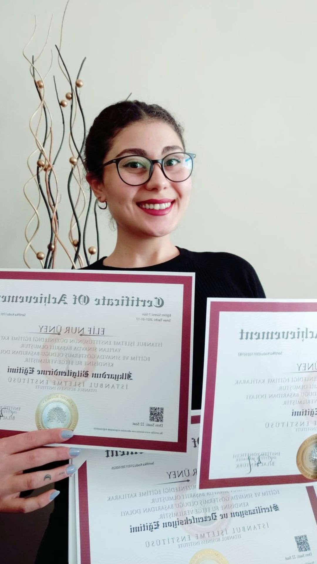 Internationally valid professional certificate sample - EU approved digital and printed certificate example 17