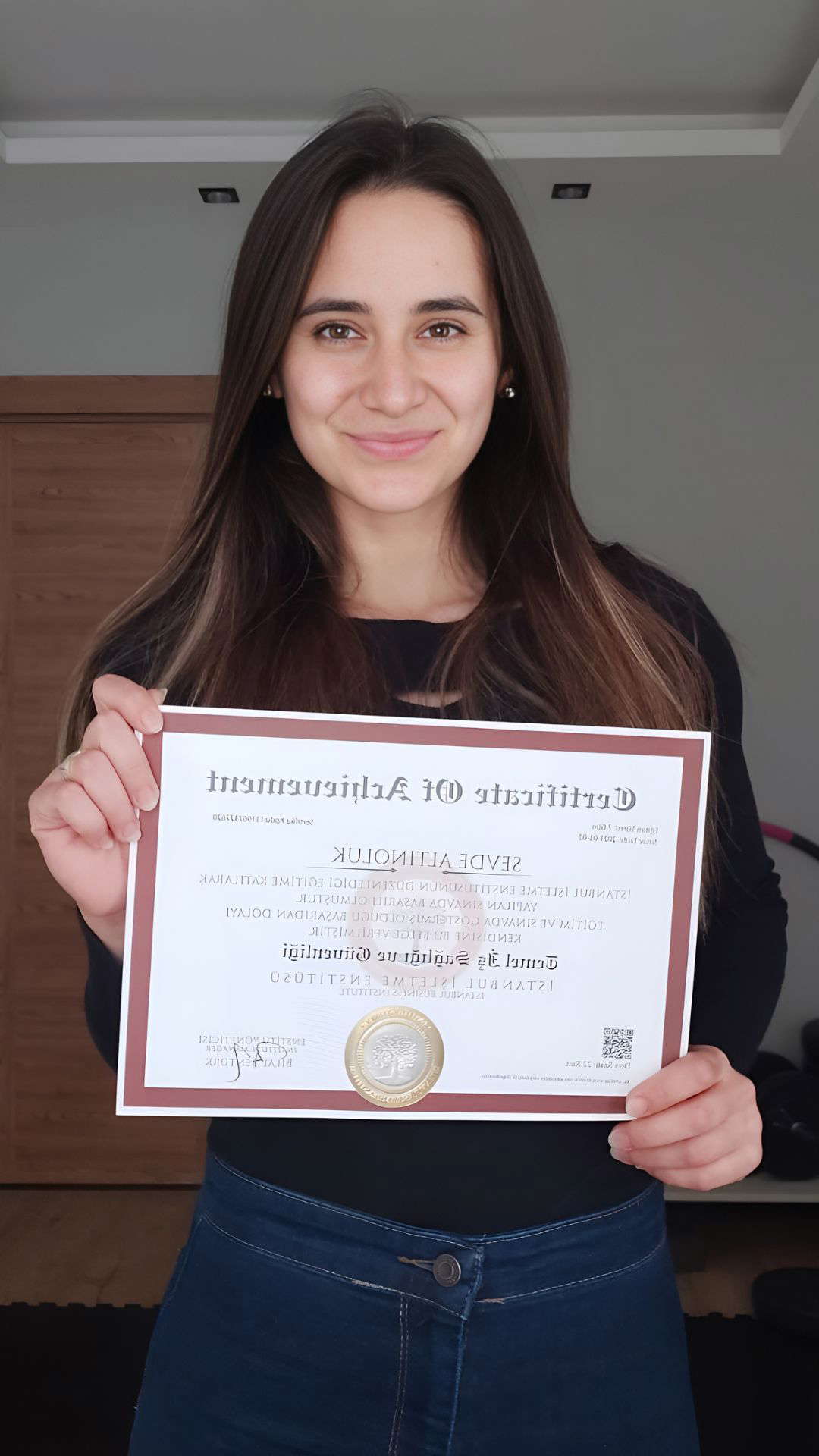 Internationally valid professional certificate sample - EU approved digital and printed certificate example 19