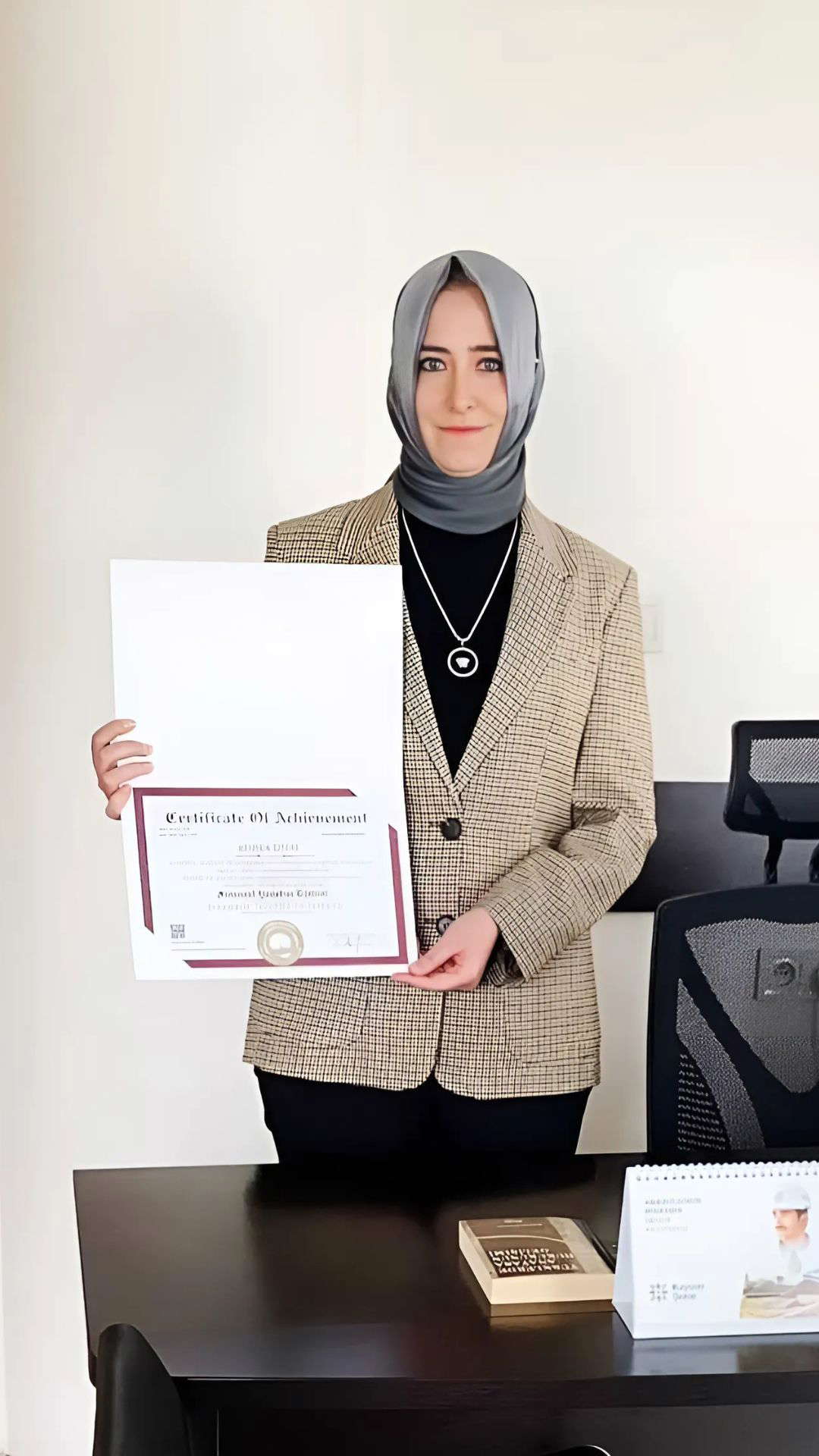 Internationally valid professional certificate sample - EU approved digital and printed certificate example 21