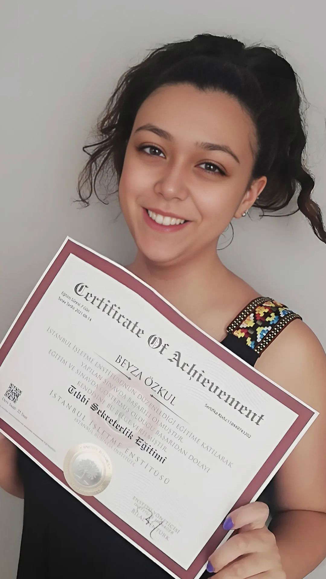 Internationally valid professional certificate sample - EU approved digital and printed certificate example 25