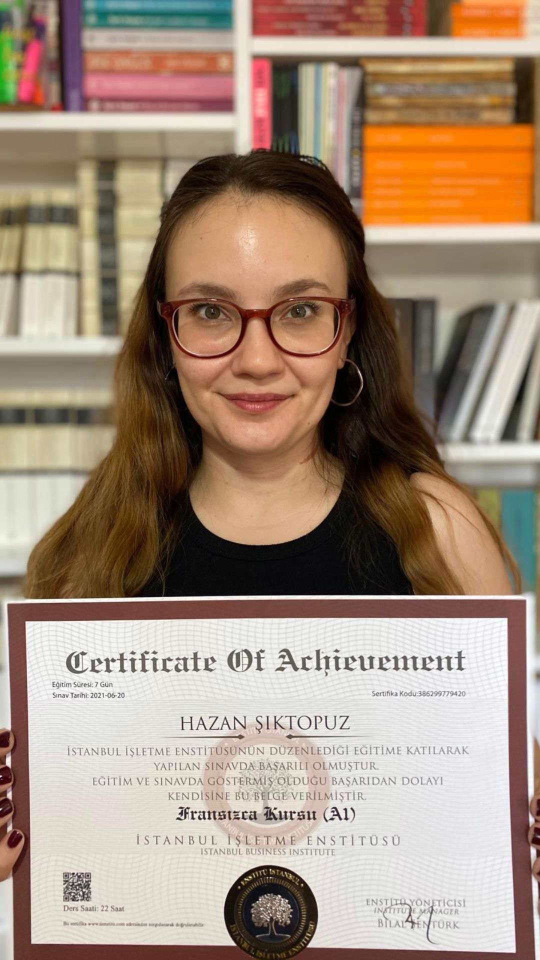 Internationally valid professional certificate sample - EU approved digital and printed certificate example 26