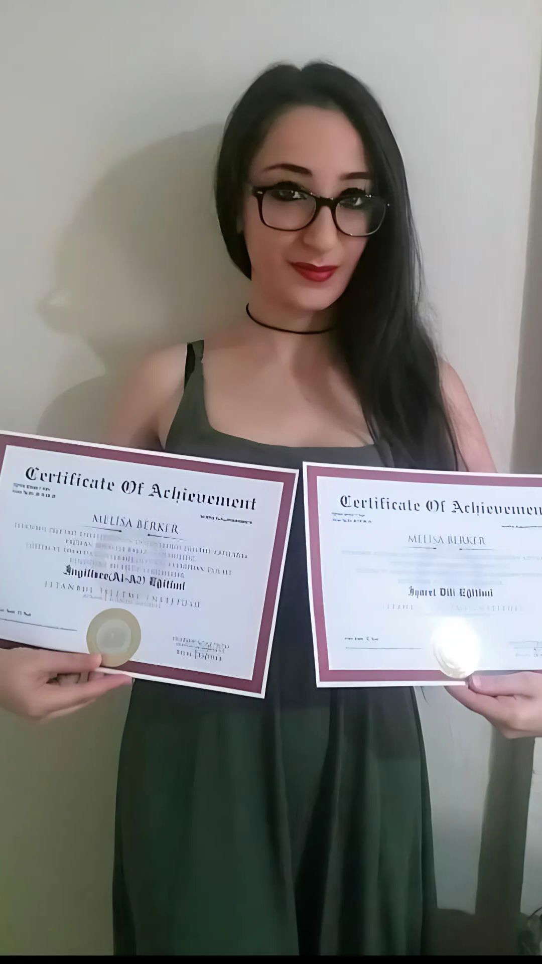 Internationally valid professional certificate sample - EU approved digital and printed certificate example 3