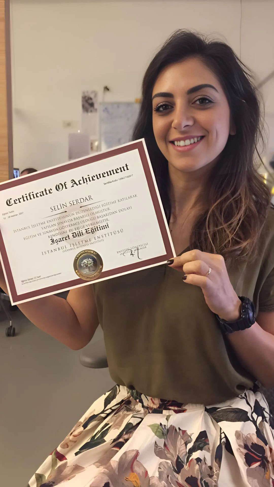 Internationally valid professional certificate sample - EU approved digital and printed certificate example 30