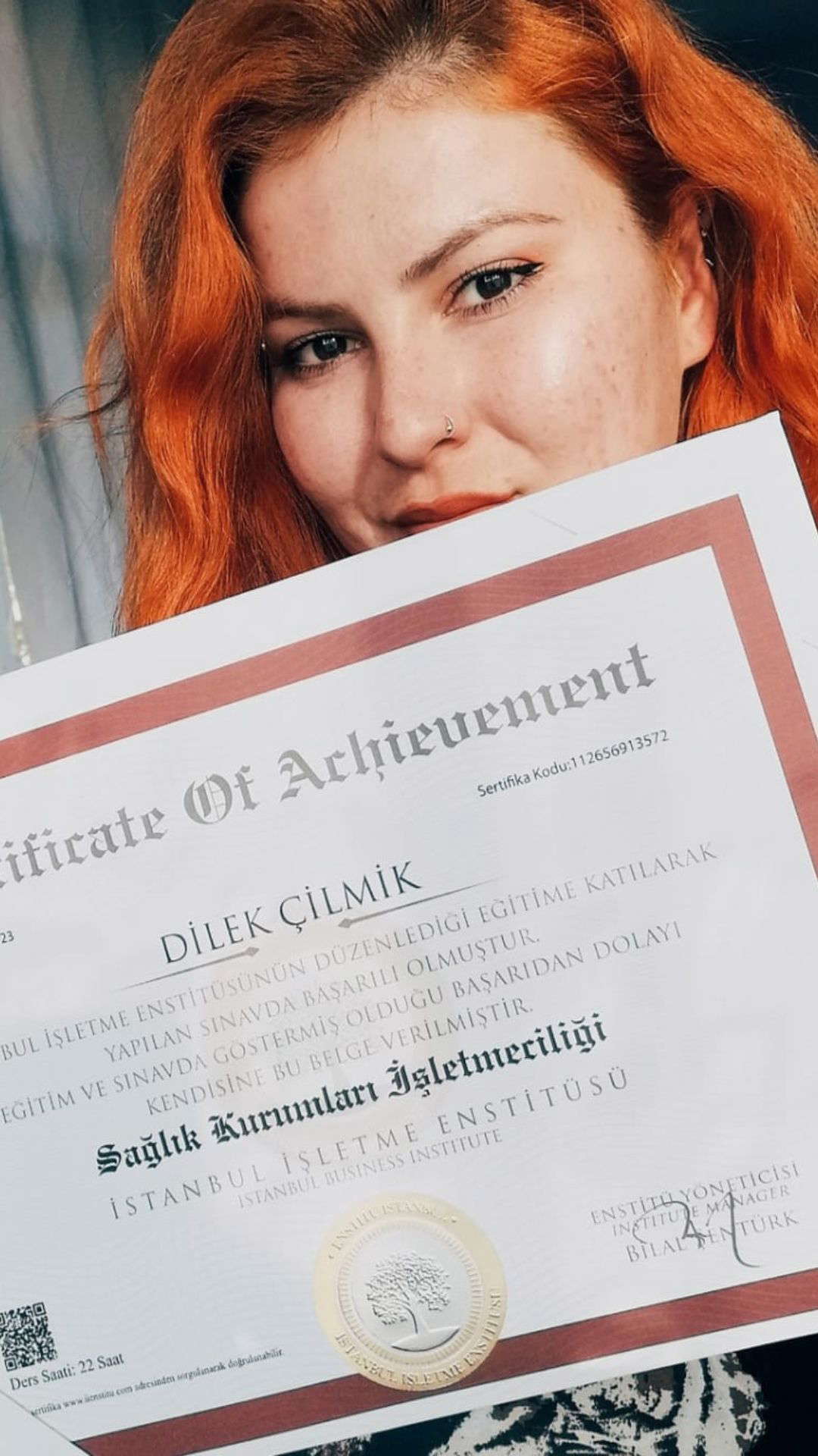 Internationally valid professional certificate sample - EU approved digital and printed certificate example 32