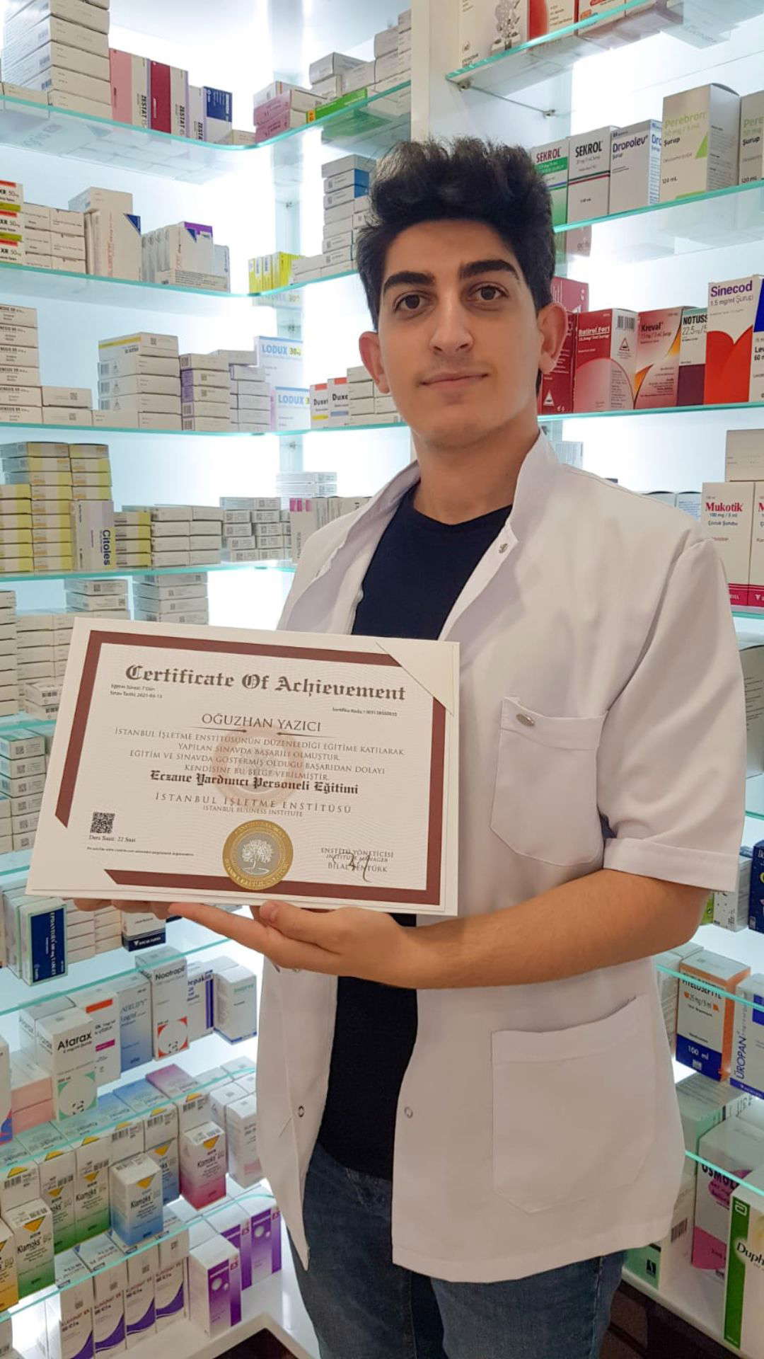 Internationally valid professional certificate sample - EU approved digital and printed certificate example 34