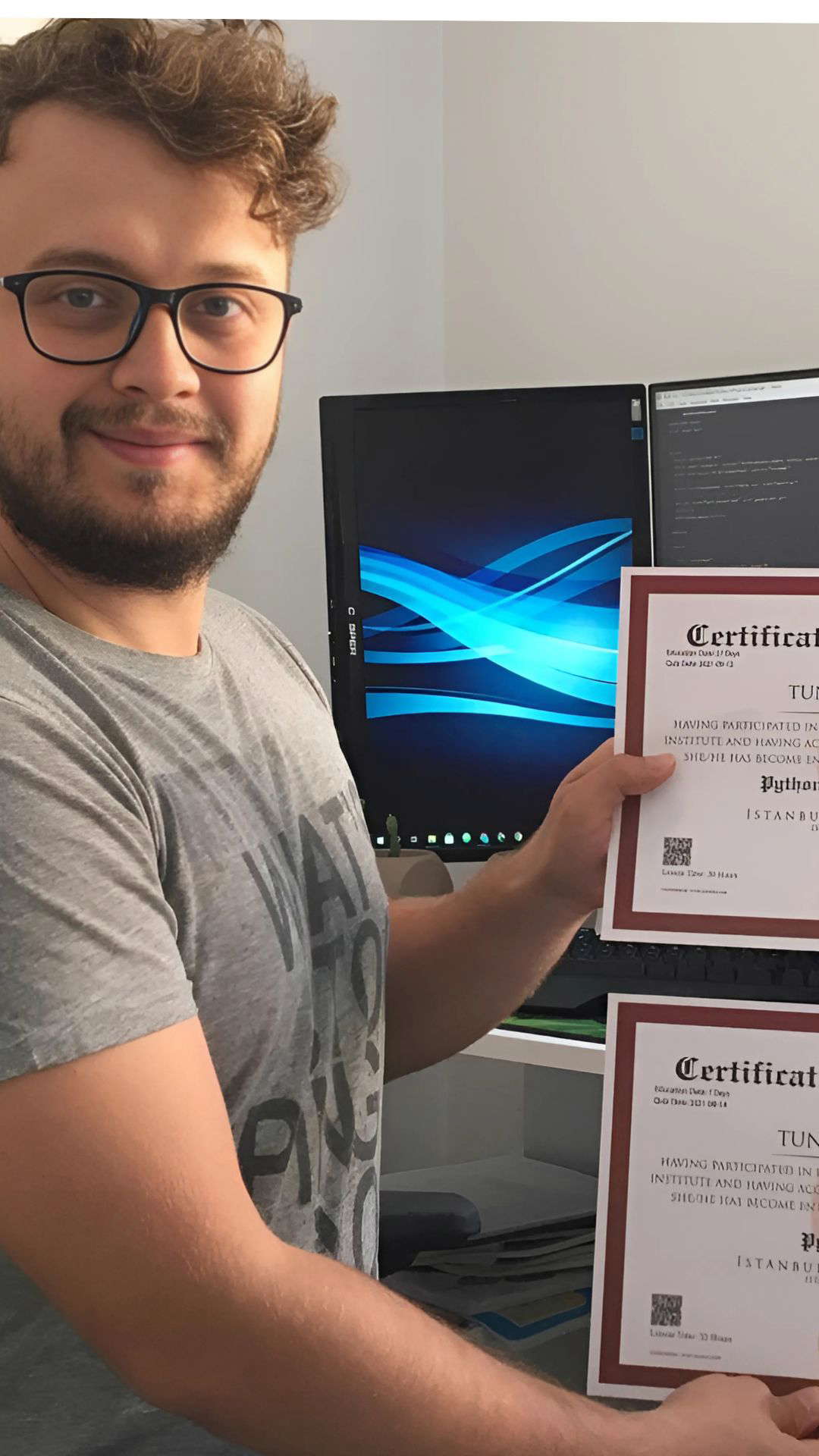 Internationally valid professional certificate sample - EU approved digital and printed certificate example 36